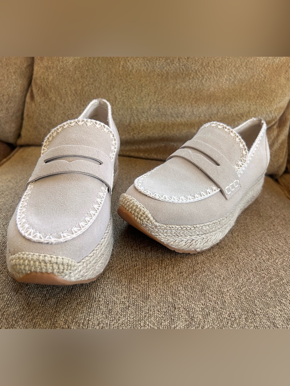 Dolce Vita Suede Platform Espadrille Loafers - Size 7.5